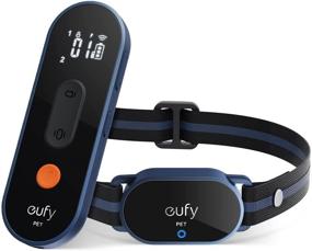 img 4 attached to 🐶 Eufy Перезаряжаемый ошийник для дрессировки домашних животных с пультом управления - Регулируемый, 3 безопасных режима тренировки, мягкие силиконовые соединители, выключатель безопасности, водонепроницаемость IPX7, большой диапазон пульта.