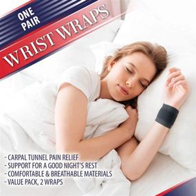 img 3 attached to 🖐️ Wrist Wraps for Effective Wrist Support - Relief for Tendonitis, Arthritis, and Carpal Tunnel Syndrome. A Convenient and Compact Alternative to Bulky Wrist Braces or Splints, Fits Both Right and Left Hands (2 Wraps)