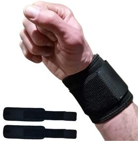 img 4 attached to 🖐️ Wrist Wraps for Effective Wrist Support - Relief for Tendonitis, Arthritis, and Carpal Tunnel Syndrome. A Convenient and Compact Alternative to Bulky Wrist Braces or Splints, Fits Both Right and Left Hands (2 Wraps)