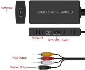 img 1 attached to 🔌 HDMI to SVideo Converter: Audio Video Adapter for PC Laptop Xbox PS3 TV STB VHS VCR Blue-Ray DVD - Full HD Support