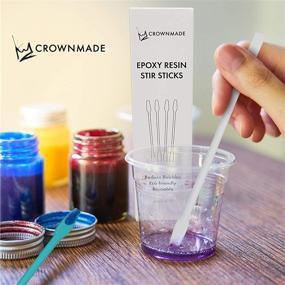 img 1 attached to 🔝 CROWNMADE Reusable Resin Silicone Stir Stick - 10 Pack of Epoxy Mixing Sticks