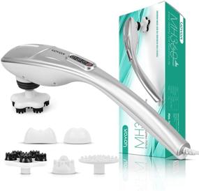 img 4 attached to 💆 Ultimate Handheld Electric Massager for Neck and Back: VOYOR Back Massager with 5 Adjustable Strength Levels and 5 Multi-Functional Heads for Full Body Deep Tissue Percussion Massage