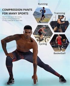 img 1 attached to 🏋️ CANGHPGIN Men's Compression Pants: Premium Sports Tights for Gym, Running & Baselayer - Cool Dry Workout Athletic Leggings