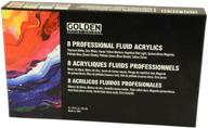 🎨 golden fluid acrylic set – 8 assorted colors, 1/2 ounce each logo