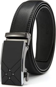 img 4 attached to 👔 Stylish Men's Accessories: Adjustable Leather Ratchet Automatic Belt