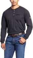 🔥 enhance safety and style with ariat flame resistant henley sleeve men's clothing logo