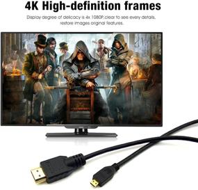 img 2 attached to 🔌 CBUS 25ft HDMI to Micro HDMI Cable for Sony FDR-AX53 Handycam, HXR-NX80, FDR-AX700, HDR-CX405, FDR-AX100, Panasonic HC-V800 Camcorder, HC-WXF1, HC-VXF990, HC-VX981K, HC-V770K, HC-V100 Zoom Q2n, Q4n, Q8