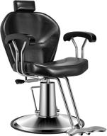 💺 vivohome reclining swivel barber chair: hydraulic pump and adjustable headrest for hair salon & spa logo