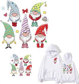 img 4 attached to 🎅 Adorable Christmas Gnome Iron-On Stickers: Transform Your Pillows, T-Shirts, Jackets, and Hoodies with Santa Claus Swedish Figurines Design Appliques - Set of 2