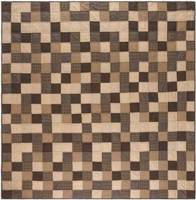 img 3 attached to VHC Brands Kettle Grove King Quilt - Primitive Country Patchwork Design, 110W x 97L, Country Black and Creme
