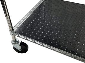 img 3 attached to 💧 Resilia Premium Under The Sink Mat - Large Universal Size, Cut to Fit Cabinets, Shelf & Drawer Liners | Thick Plastic Diamond Plate Surface | 24 x 48 inches, Black