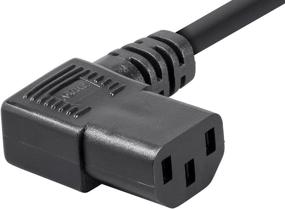 img 2 attached to Black 3ft Monoprice 14AWG Right Angle Power Cord with 3 Conductor PC Power Connector Socket (C13/5-15P)