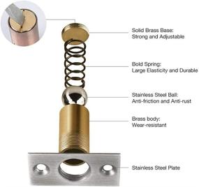 img 1 attached to 🚪 Enhance Door Functionality with Jiayi 2 Pack Adjustable Spring Ball Catch Door Hardware - Reliable Replacement for Closet French Doors & More!