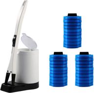 🚽 convenient starter kit: disposable toilet brush and holder set with 30 refills for easy toilet system cleaning logo