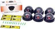 🎥 pack of 6 dummy cctv dome surveillance cameras with flashing red led light - indoor/outdoor fake security camera for home & business logo