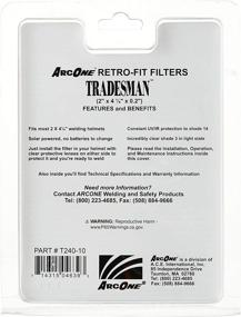 img 1 attached to 🔥 ArcOne T240-10 Tradesman Horizontal Auto-Darkening Welding Helmet Filter: Cutting-Edge Protection at 2x4.25x0.2 Inches