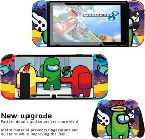 img 3 attached to 👼 Nintendo Switch Skin Cute Kawaii Cartoon Character Design Sticker - Fun & Fashionable Switch Game Skin for Girls, Boys, Kids - Stickers + Tempered Glass Film Bundle (Angel)