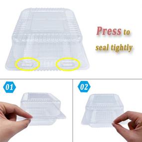 img 2 attached to Disposable Clamshell 📦 Container with Compartments for Storage