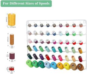 img 2 attached to White Metal Thread Rack with Hanging Hooks - 🧵 54 Spools Thread Holder Organizer for Sewing, Quilting, and Embroidery Threads