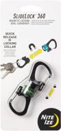 🔑 nite ize slidelock 360° magnetic locking dual carabiner - twist-to-lock collar for keys - olive логотип