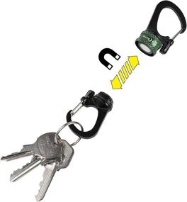 img 2 attached to 🔑 Nite Ize SlideLock 360° Magnetic Locking Dual Carabiner - Twist-to-Lock Collar for Keys - Olive