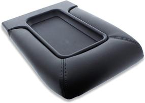 img 3 attached to 🚗 Dark Gray EcoAuto Center Console Lid Replacement Kit 99-07 Silverado, Avalanche, Suburban, Sierra, Yukon - Replaces OEM 19127364, 19127365, 19127366