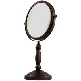 img 3 attached to 🔍 Zadro 10x Magnification 2-Sided Swivel Vanity Mirror - 8-Inch, Oil-Rubbed Bronze Finish: Perfect for Flawless Makeup and Grooming