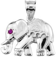 🐘 bring good luck with the 925 sterling silver asian elephant charm pendant - red zirconia accents logo