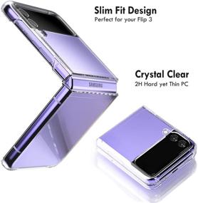 img 1 attached to 📱 Faseer Samsung Galaxy Z Flip 3 5G Case - Heavy Duty Protective Phone Cover with 20X Anti-Yellow Technology - Military-Grade Clear & Crystal Case