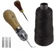 🧵 jc performance leather sewing awl set: quick stitch repair tool with heavy duty thread – perfect for professionals (includes awl, black) logo