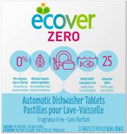 🧼 ecover automatic dishwashing tablets zero: powerful cleaning in 25 count, 17.6 ounce pack logo