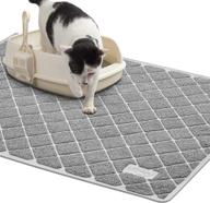 🐾 niubya premium cat litter mat with non-slip and waterproof backing - traps litter from box, soft on kitty paws, easy to clean logo