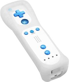 img 2 attached to 🎮 MOLICUI Wii Remote Controller – Replacement Game Controller for Wii and Wii U with Silicone Case and Wrist Strap – Blue White (No Motion Plus)