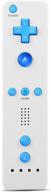 🎮 molicui wii remote controller – replacement game controller for wii and wii u with silicone case and wrist strap – blue white (no motion plus) logo