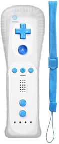 img 3 attached to 🎮 MOLICUI Wii Remote Controller – Replacement Game Controller for Wii and Wii U with Silicone Case and Wrist Strap – Blue White (No Motion Plus)