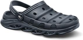 img 2 attached to KEMISANT Clogs Garden Shoes Unisex Men's Shoes