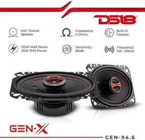 img 3 attached to 🔊 Улучшите свой звуковой опыт: DS18 GEN-X4.6 Коаксиальный динамик - 4x6, 2-полосный, высокая мощность, непревзойденная четкость (2 динамика)