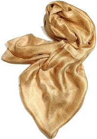 img 4 attached to Sophisticated Shanlin Solid Color Silk 🧣 Feel Long Scarves: A Must-Have Fashion Accessory