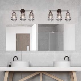 img 2 attached to 💡 Stylish Bronze 3-Light Vanity Light: Design House 519736 Ajax - Illuminate Your Space with Elegance