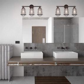 img 3 attached to 💡 Stylish Bronze 3-Light Vanity Light: Design House 519736 Ajax - Illuminate Your Space with Elegance