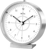 ⏰ bulova b6844 flair alarm clock, silver - enhanced for seo logo