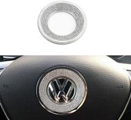 🔔 улучшите свое рулевое колесо vw volkswagen с крышками декоративной вышивки ramecar bling logo caps decals emblem badge - серебро логотип