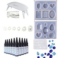 🔧 upgrade your diy crafts with uv resin lamp included- 10 pcs 30ml quick cure crystal clear epoxy resin kit +9 molds logo