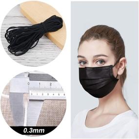 img 3 attached to 🧵 1/8 Inch Black Braided Elastic Bands for Sewing - 10 Yards Roll, Elastic Cord Ideal for Masks, Crafting, and Sewing Projects