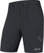 gore wear running shorts black men's clothing in active logo