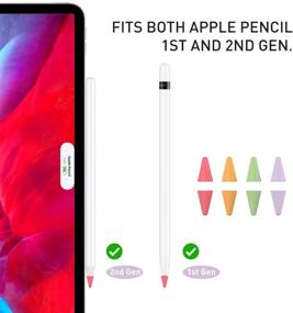 img 2 attached to 🖊️ Delidigi 40 Pack Silicone Nib Caps: A Complete Writing Protection set for Apple Pencil 2nd Generation and 1st Gen - Purple+Green+Orange+Red,40Pack