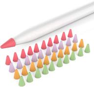 🖊️ delidigi 40 пакетов крышек из силикона для наконечника: полный набор для защиты apple pencil 2-го и 1-го поколения - фиолетовый+зеленый+оранжевый+красный, 40 штук. логотип