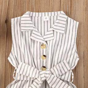 img 2 attached to 👧 Adorable Toddler Sleeveless Playsuit Jumpsuit: Girls' Clothing for Cute Rompers!