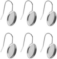 💍 lanbeide stainless steel earring wire hooks: bezel blanks setting trays for jewelry making - 30pcs silver logo