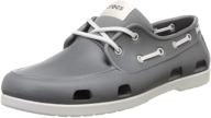 👞 crocs classic casual shoes: essential slate men's loafers & slip-ons for timeless style logo